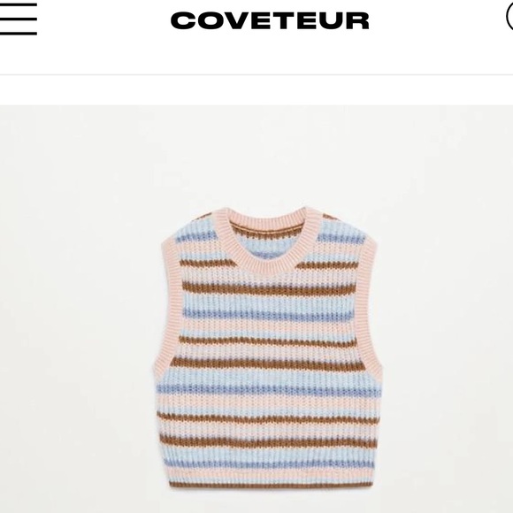 MANGO Multicoloured Knitted pastel Vest size S - Picture 6 of 6